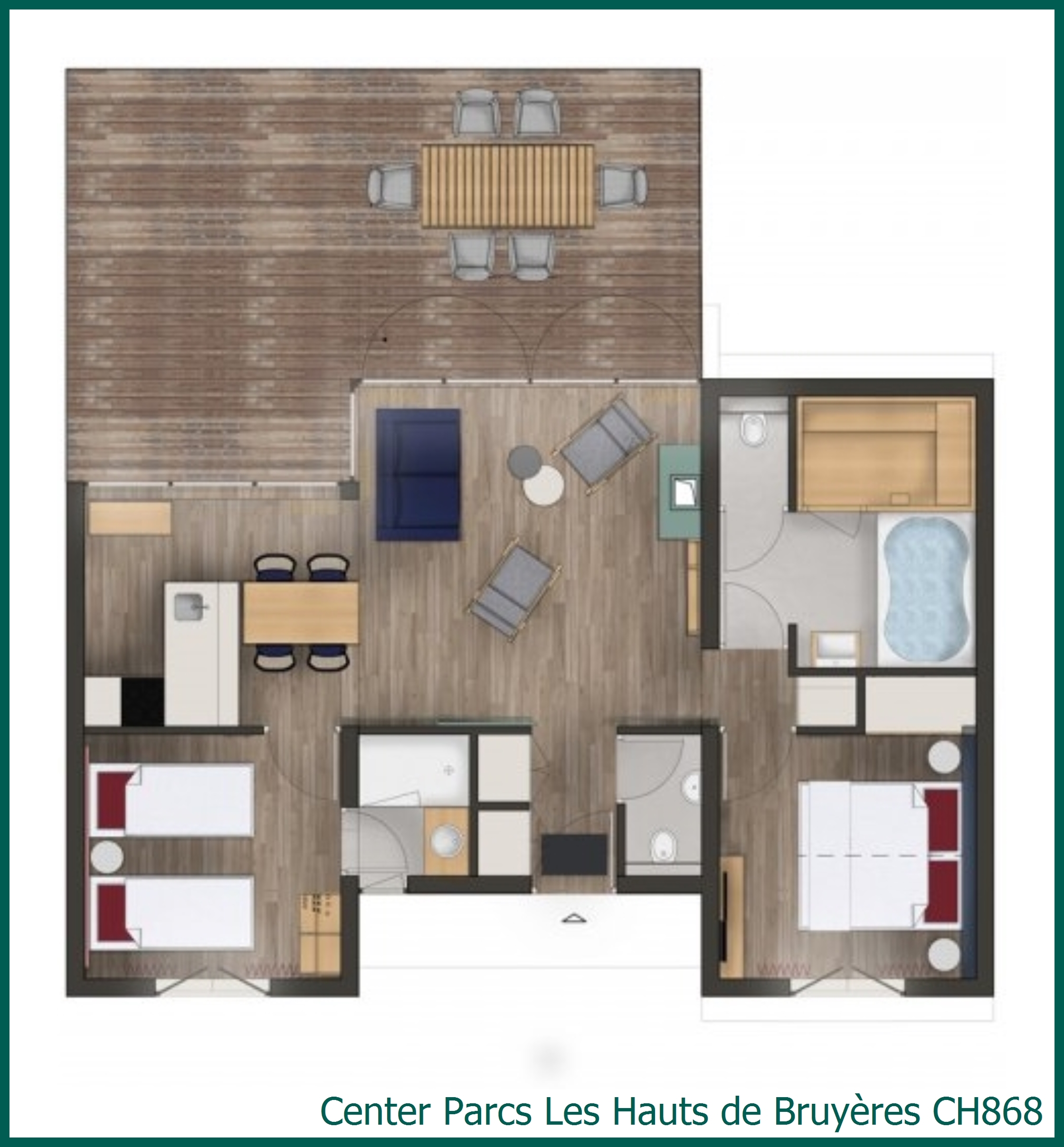 Cottage Bois VIP CH868 à Les Hauts de Bruyères