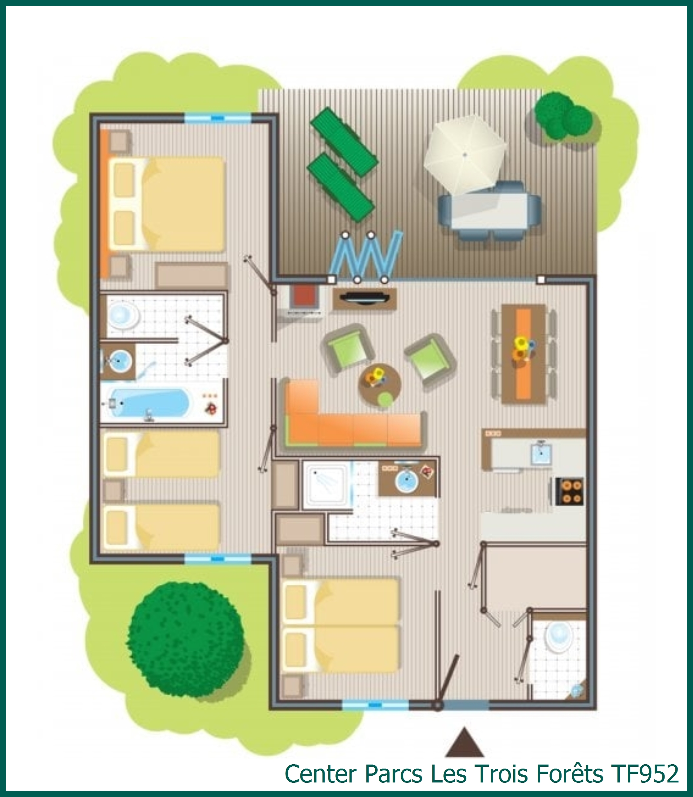 Comfort-Ferienhaus TF952 in Les Trois Forêts