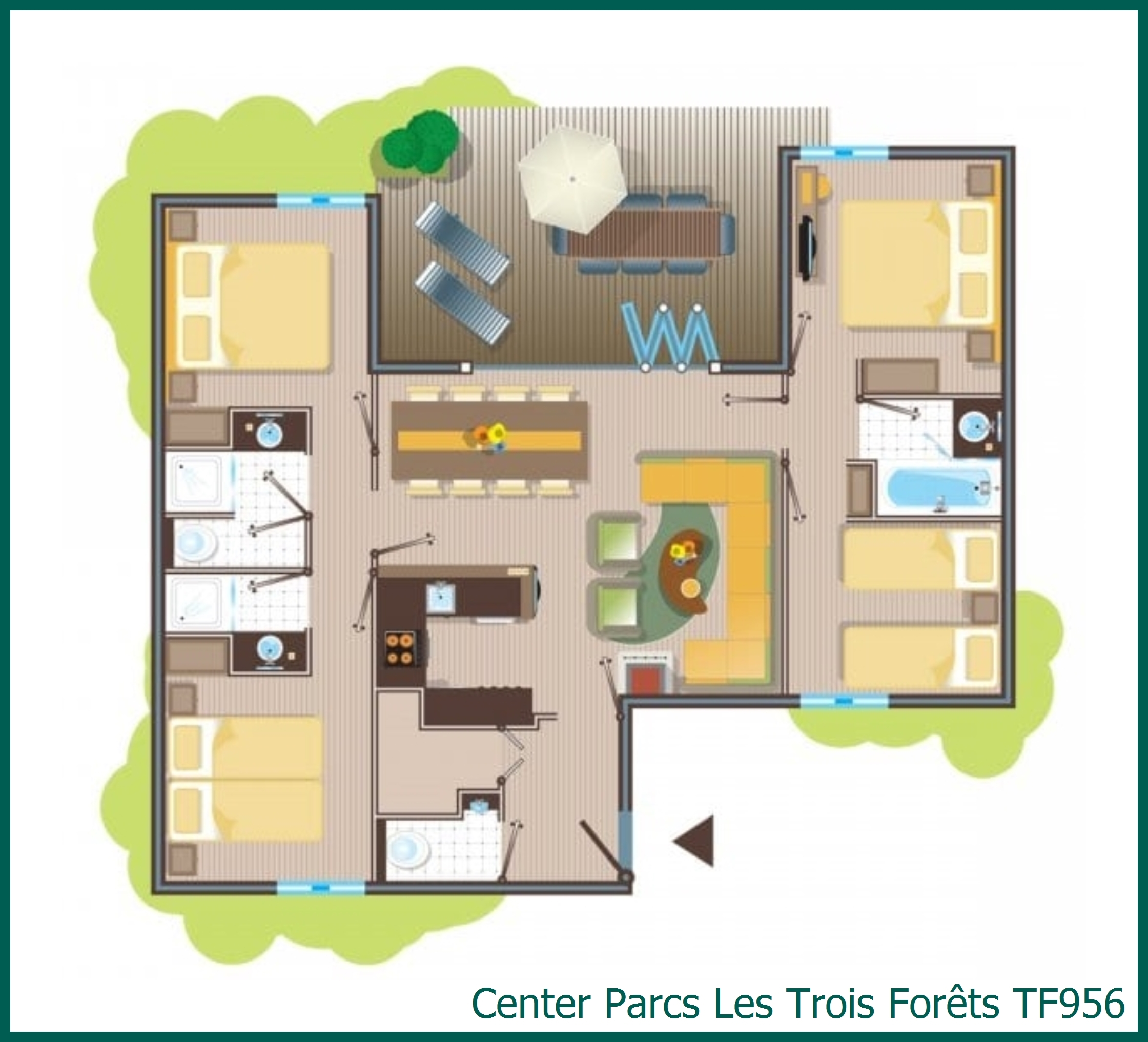 Premium-Ferienhaus TF956 in Les Trois Forêts