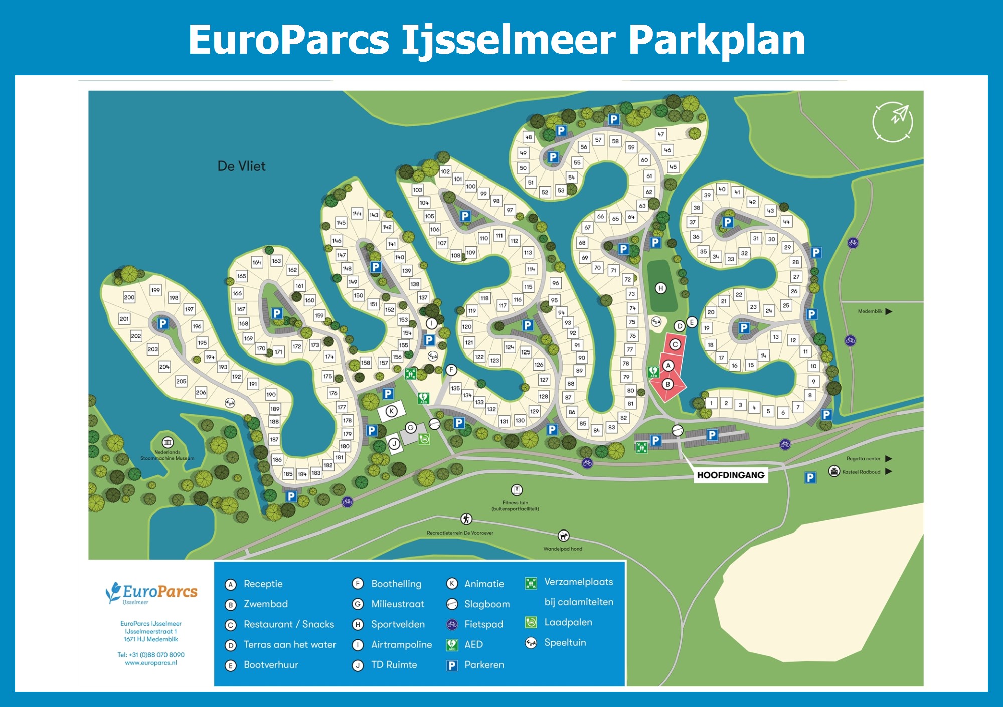 Karte und Lageplan EuroParcs Ijsselmeer