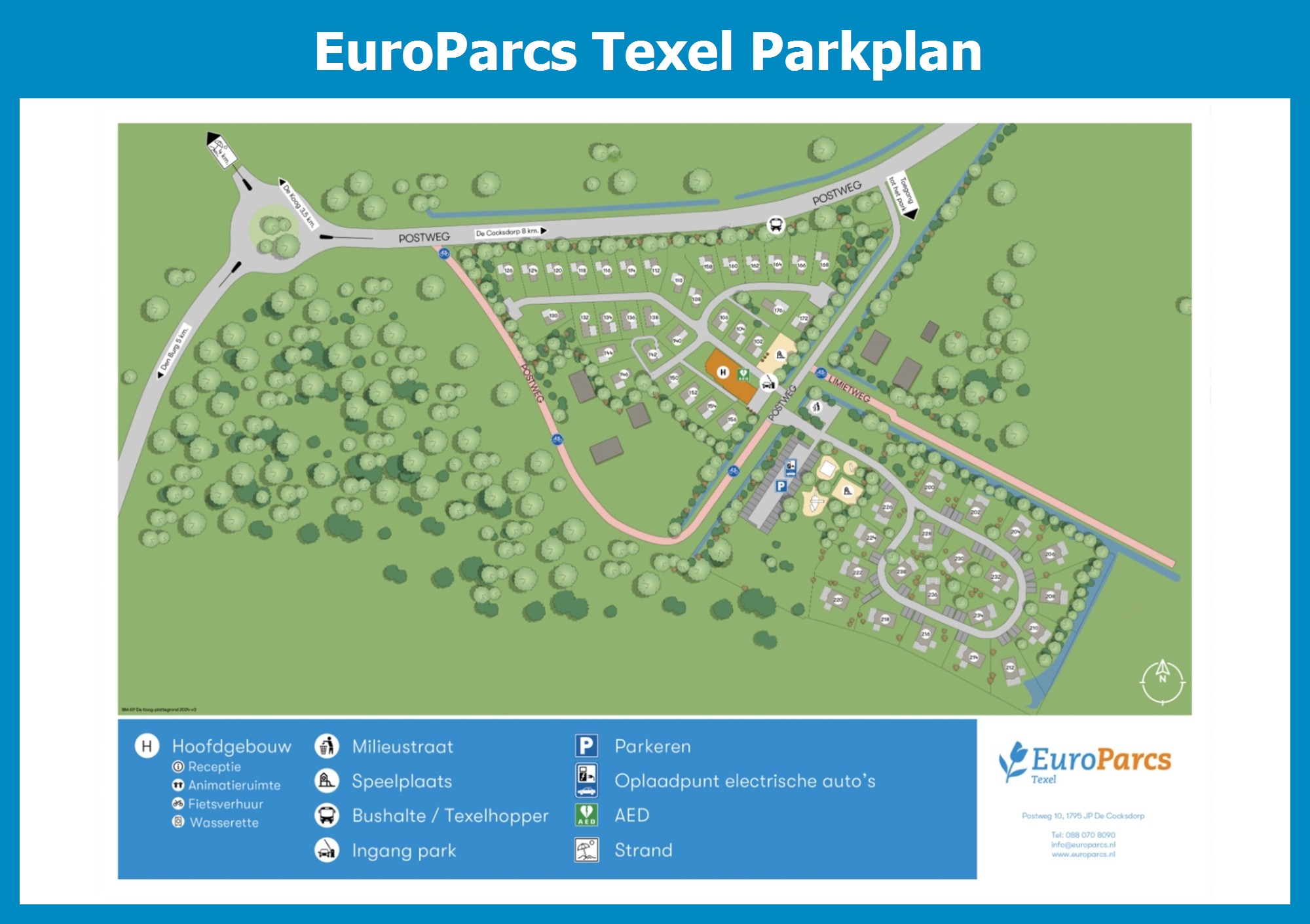 Karte und Lageplan EuroParcs Texel