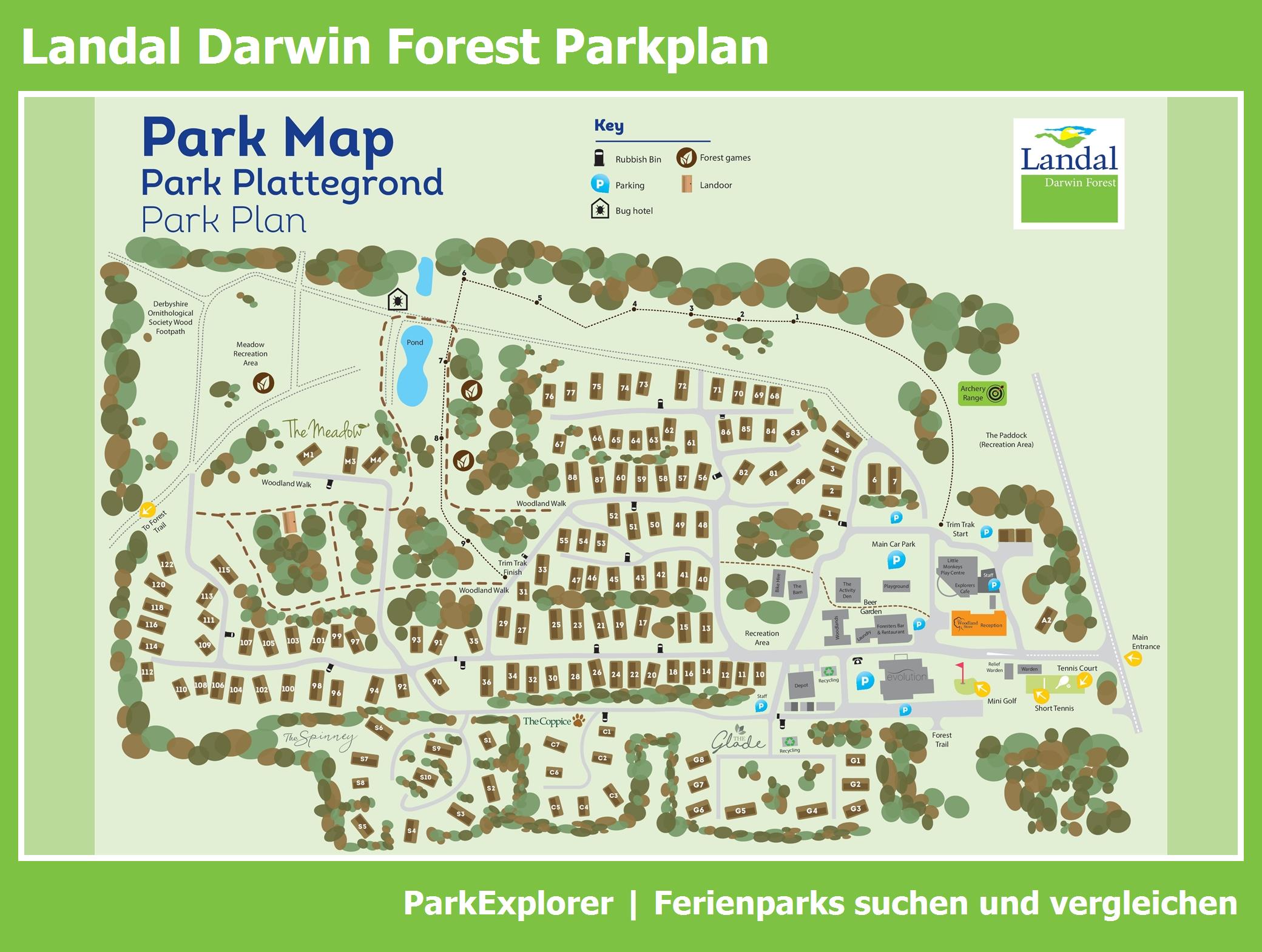 Karte und Lageplan Darwin Forest