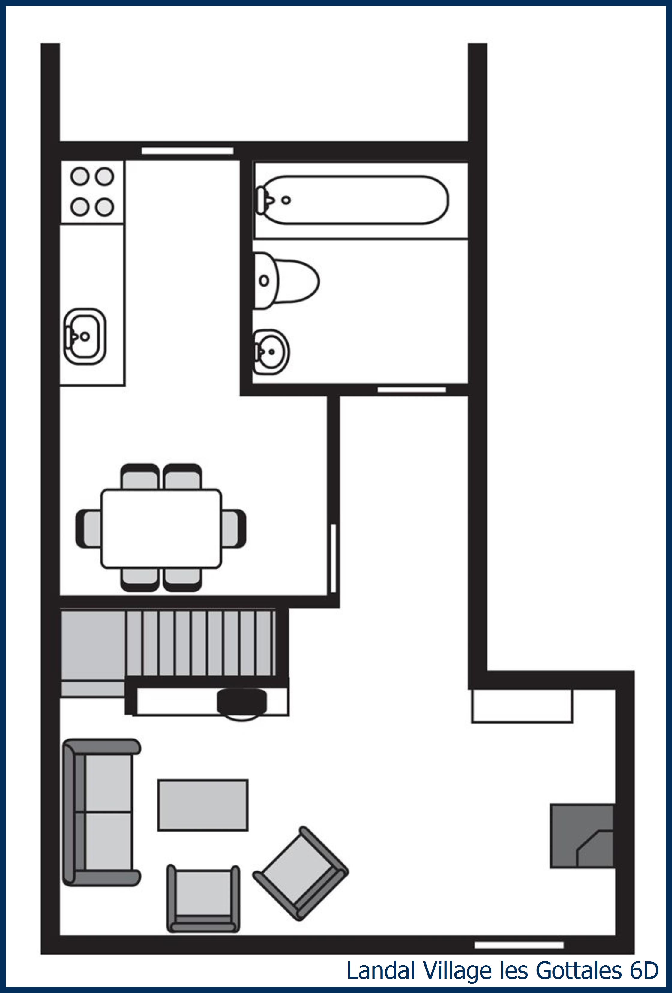 Bungalow 6D à Village les Gottales