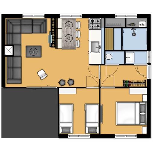 Blockhütte Doornburgh Lodge - Element in Het Grote Bos