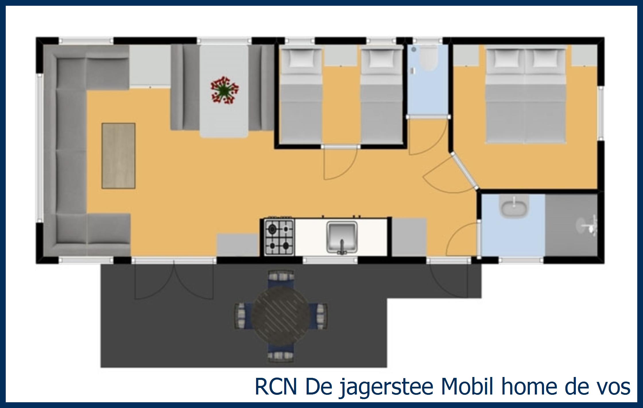 Caravane Mobil home de vos à De Jagerstee