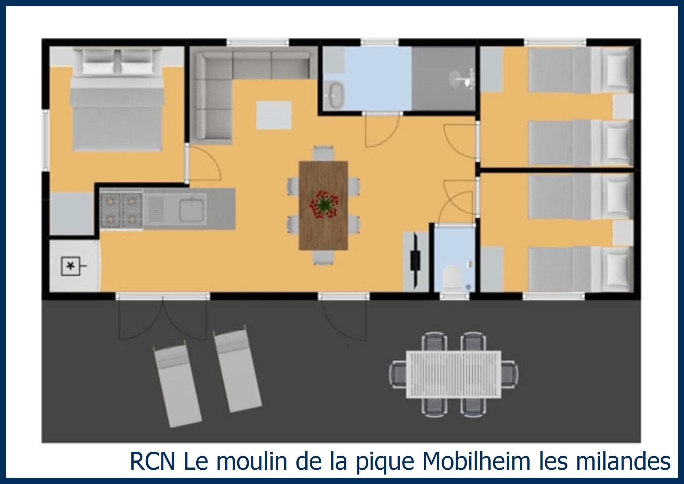 Kindermobilheim Mobilheim les milandes in Le Moulin de la Pique