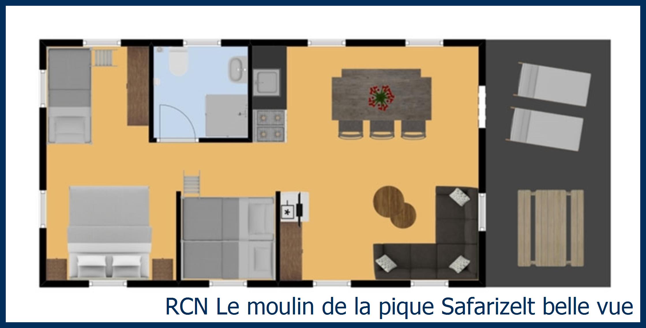  Safarizelt belle vue in Le Moulin de la Pique