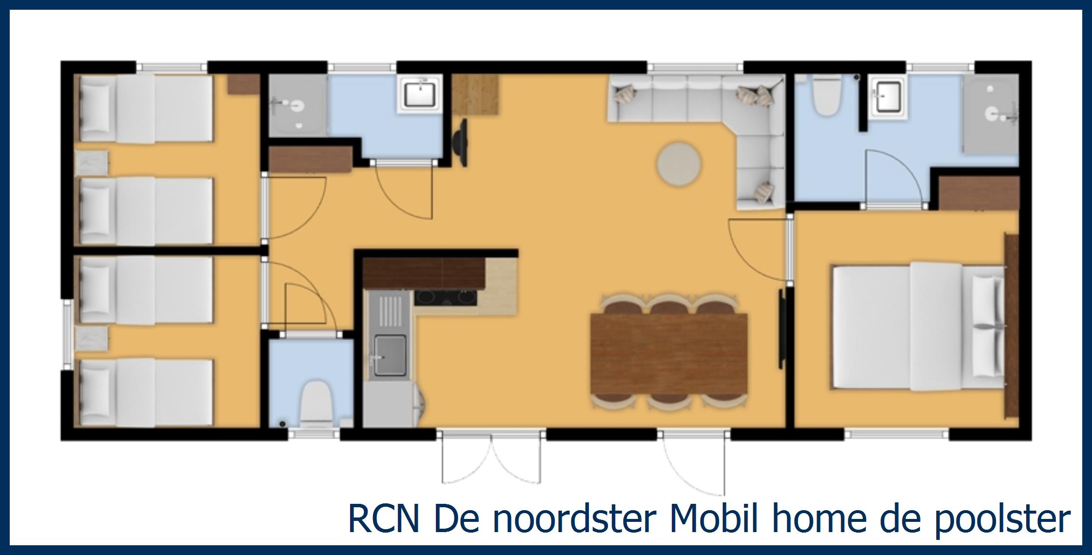 Caravane Mobil home de poolster à De Noordster