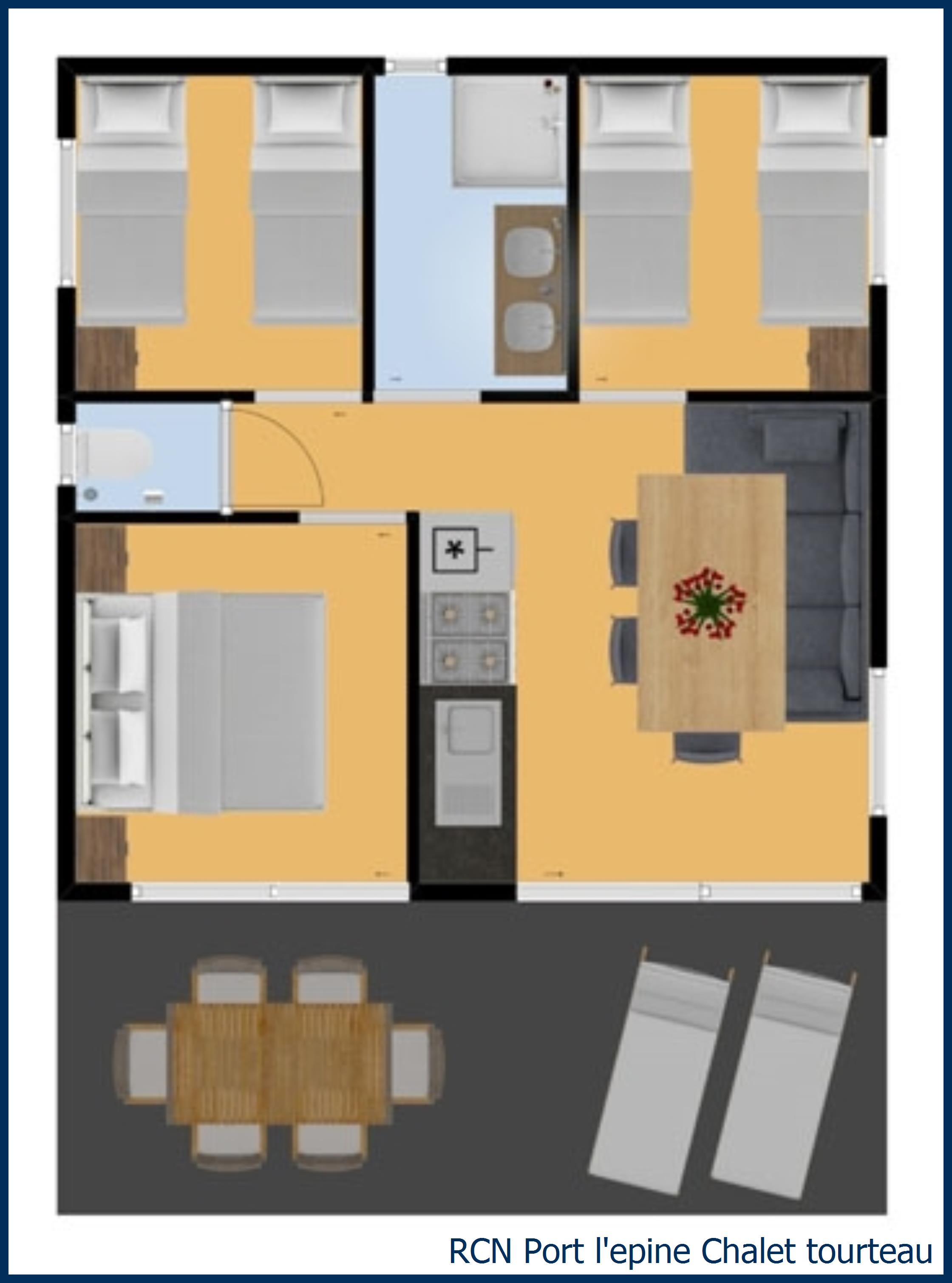 Blockhütte tourteau in Port l'Epine