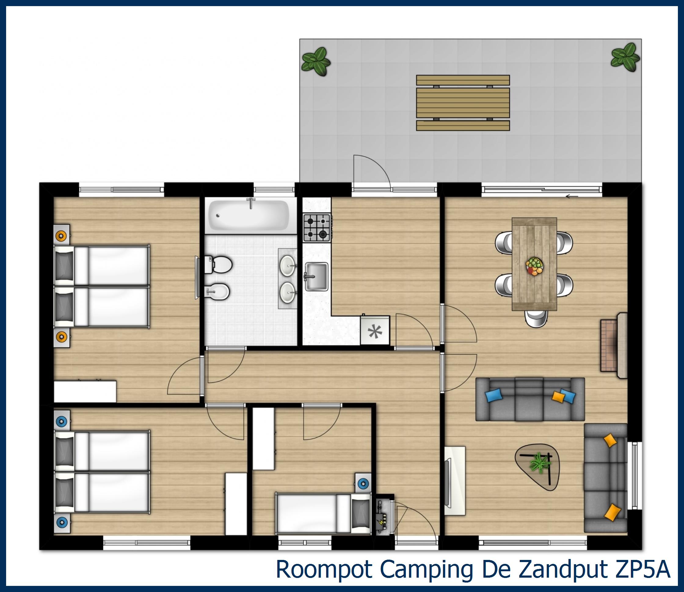 Bungalow ZP5A à Camping De Zandput
