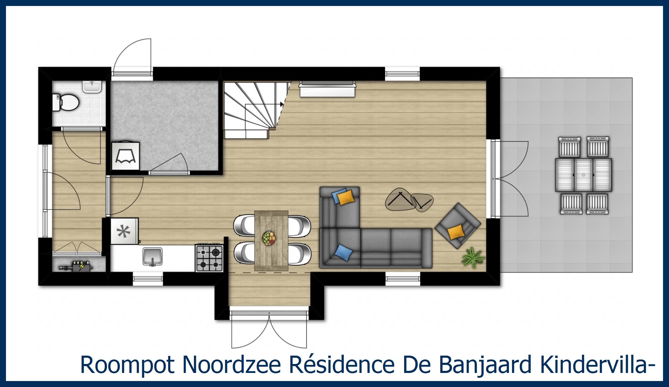 Villa Kindervilla-R5 in Noordzee Résidence De Banjaard