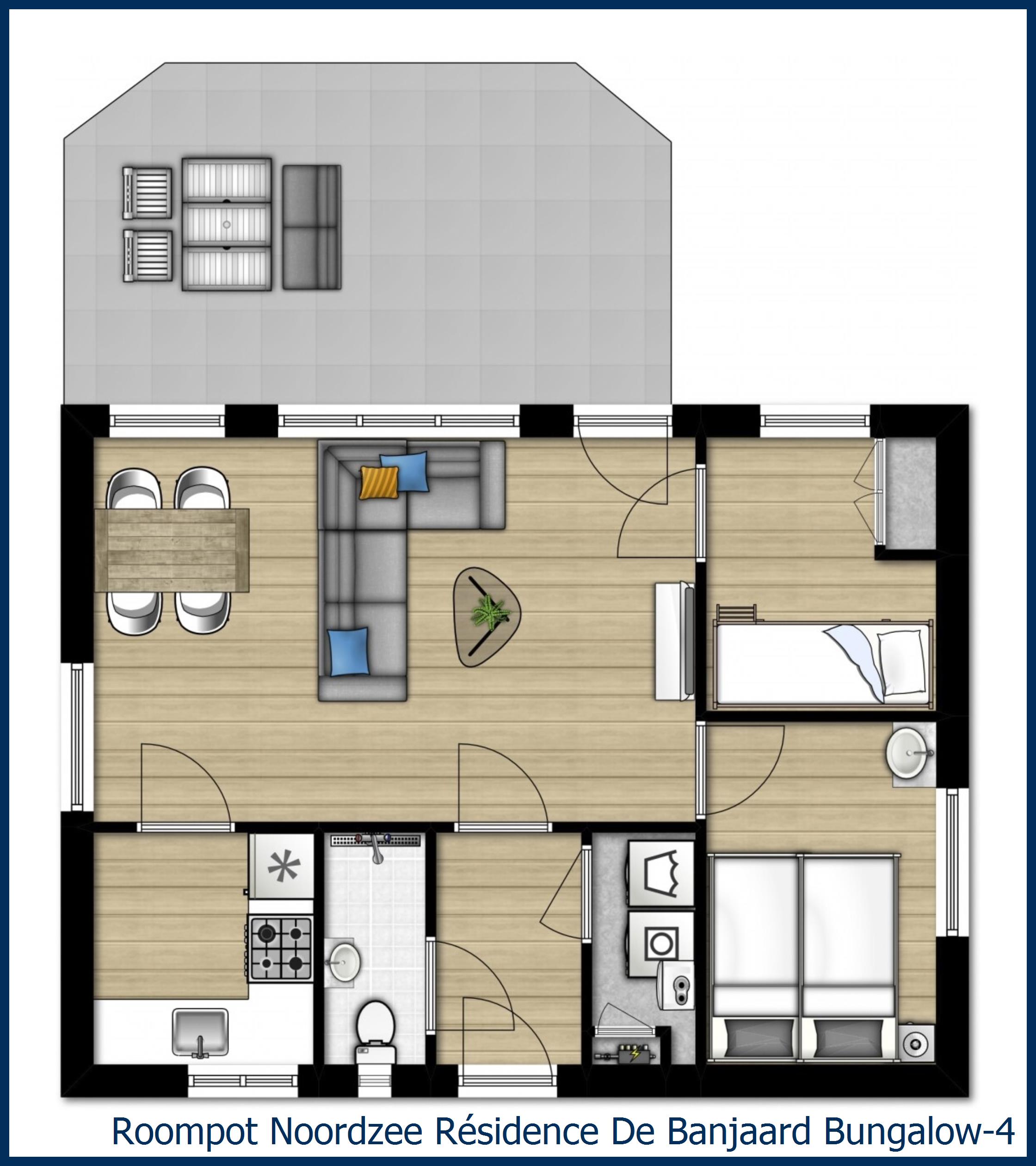 Bungalow 4 à Noordzee Résidence De Banjaard