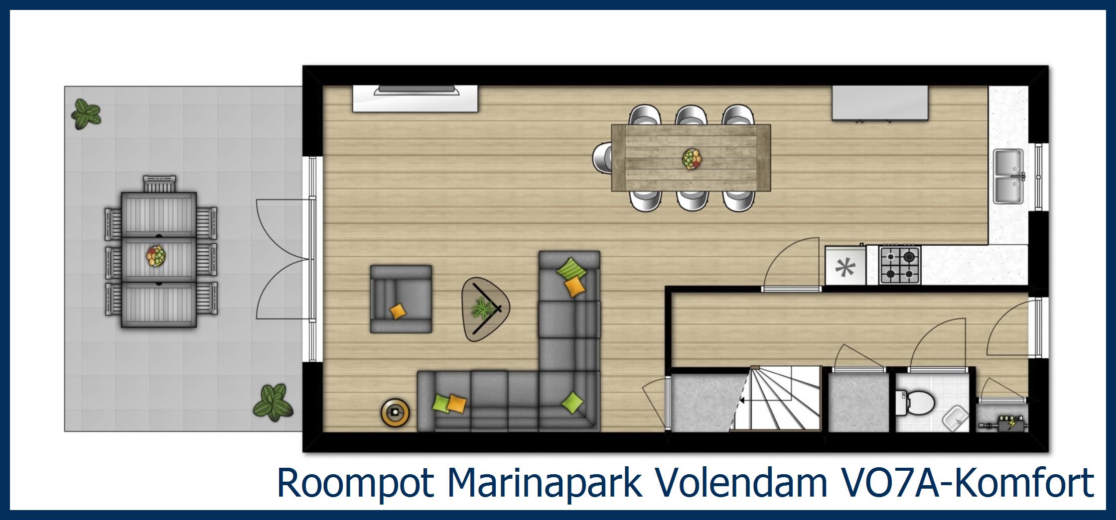 Bungalow VO7A-Komfort in Marinapark Volendam