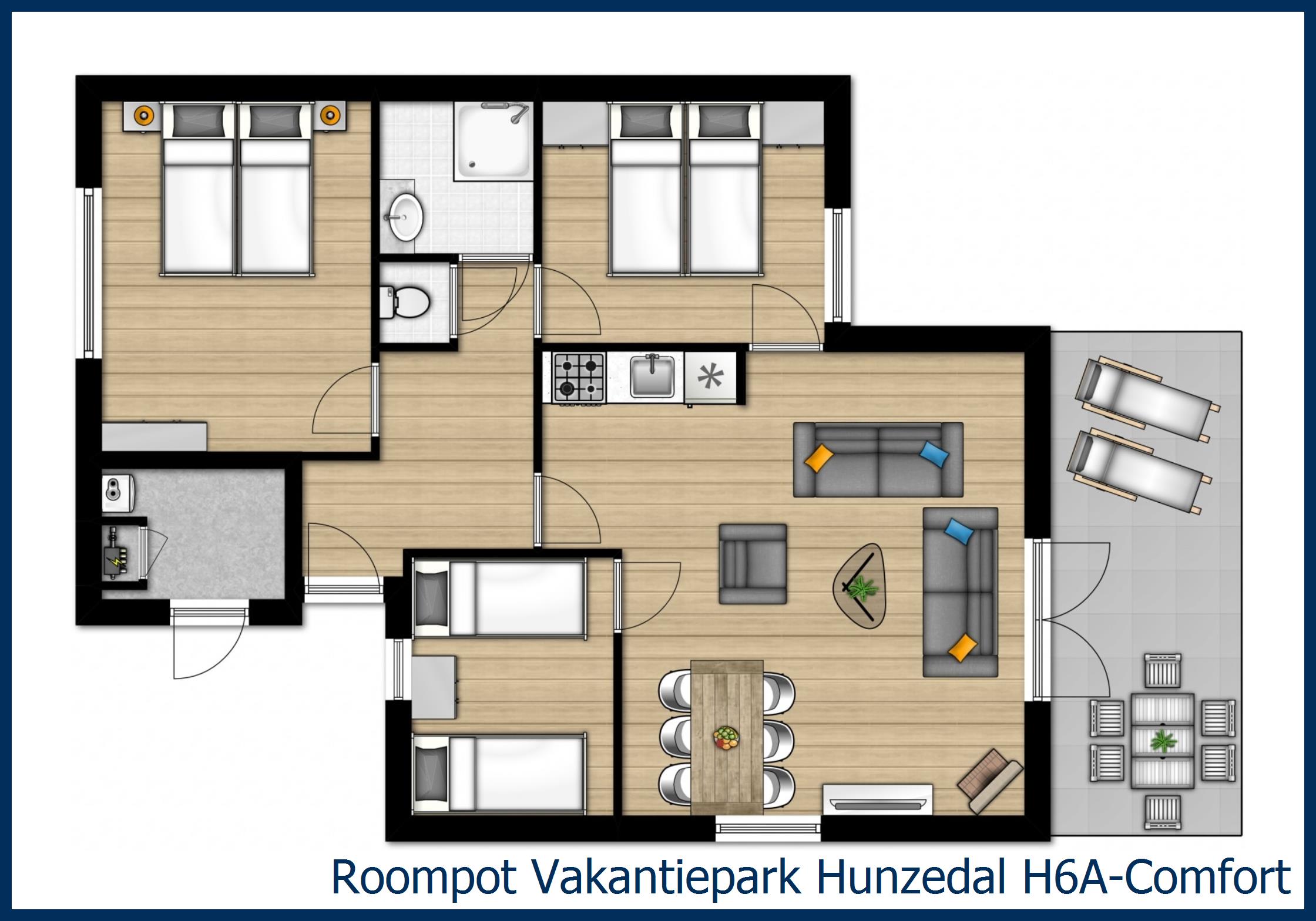 Bungalow H6A-Comfort à Hunzedal