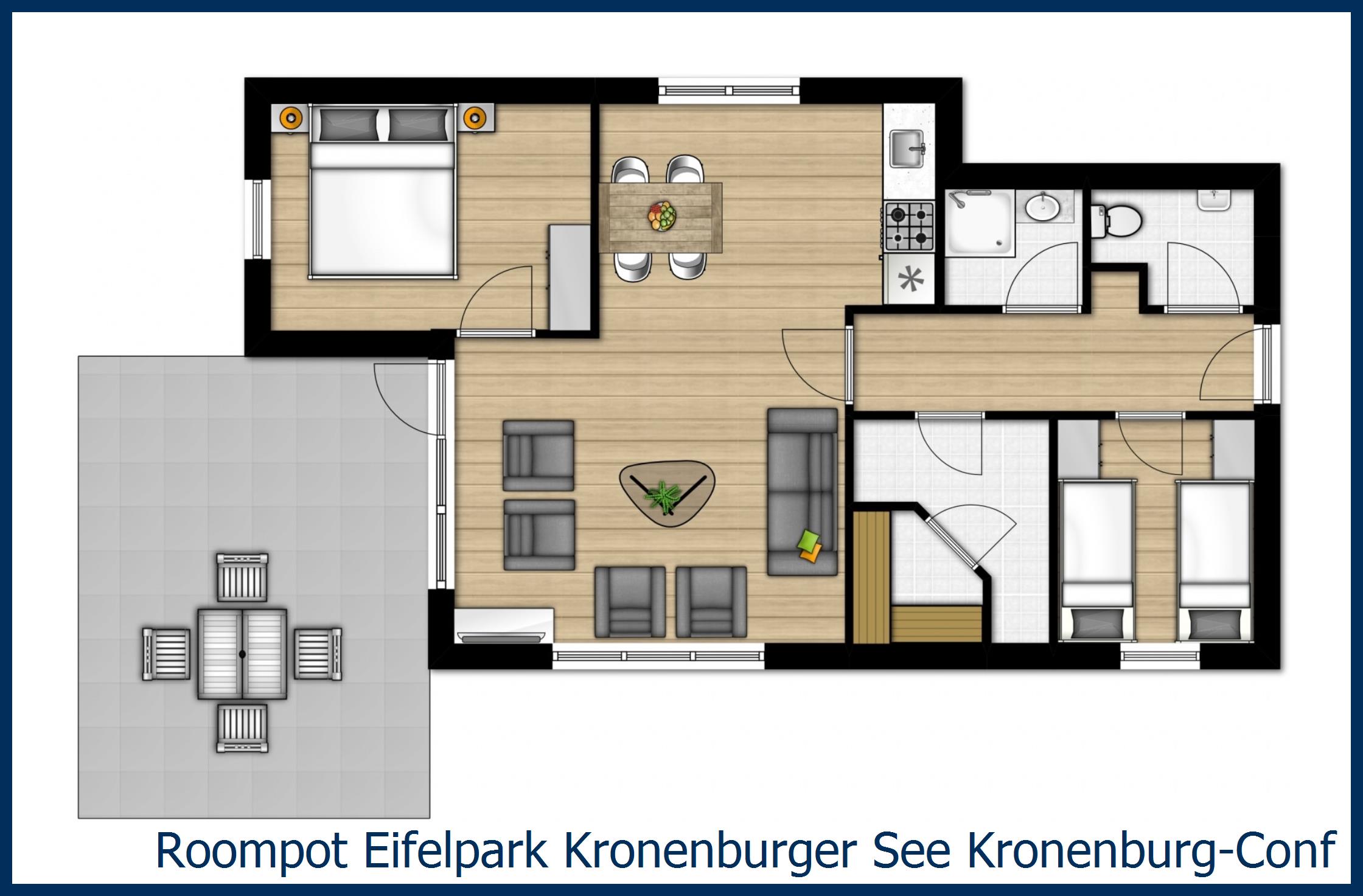 Bungalow Kronenburg-Confort-avec-Sauna-4 à Eifelpark Kronenburger See