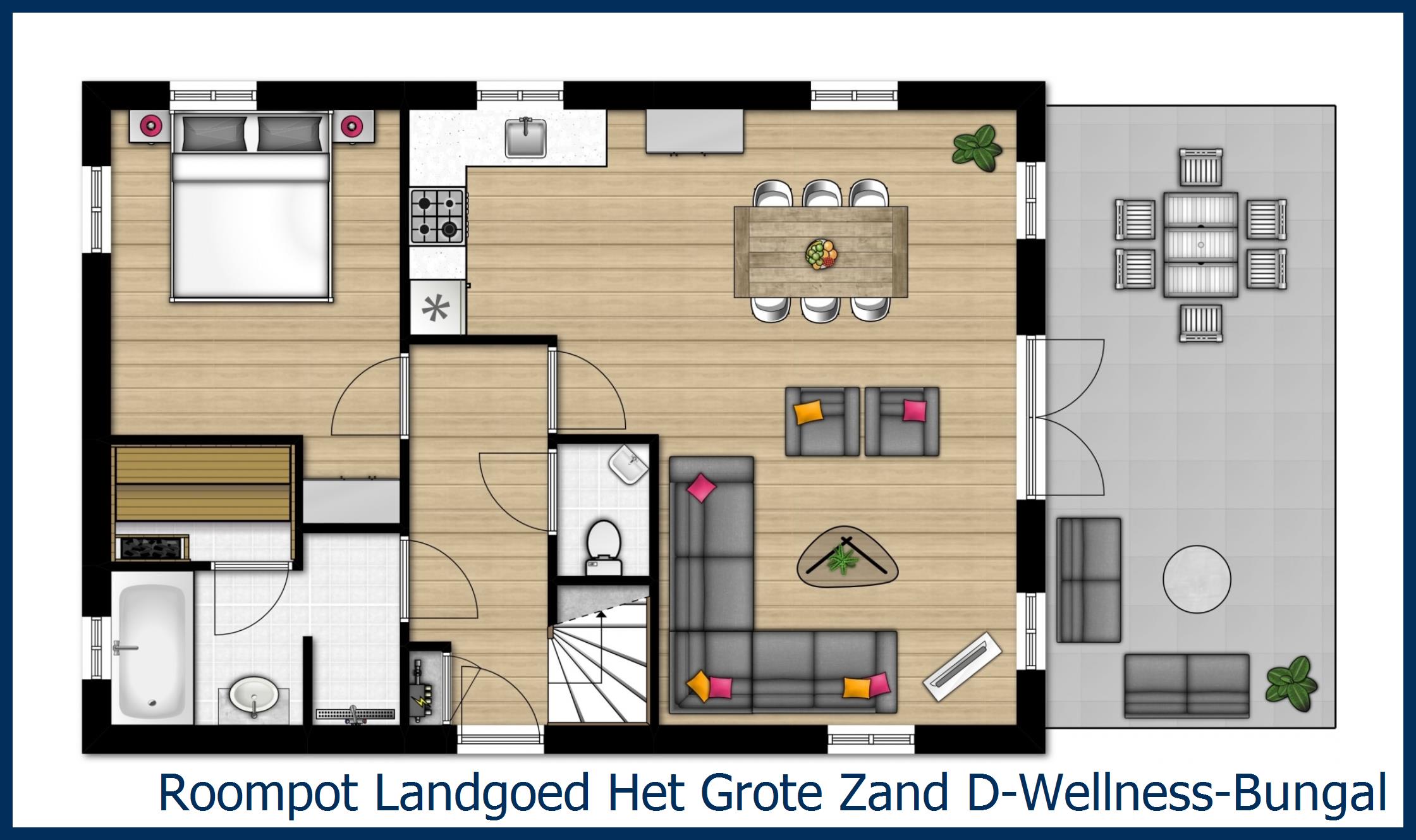 Bungalow D-Wellness--6 in Het Grote Zand