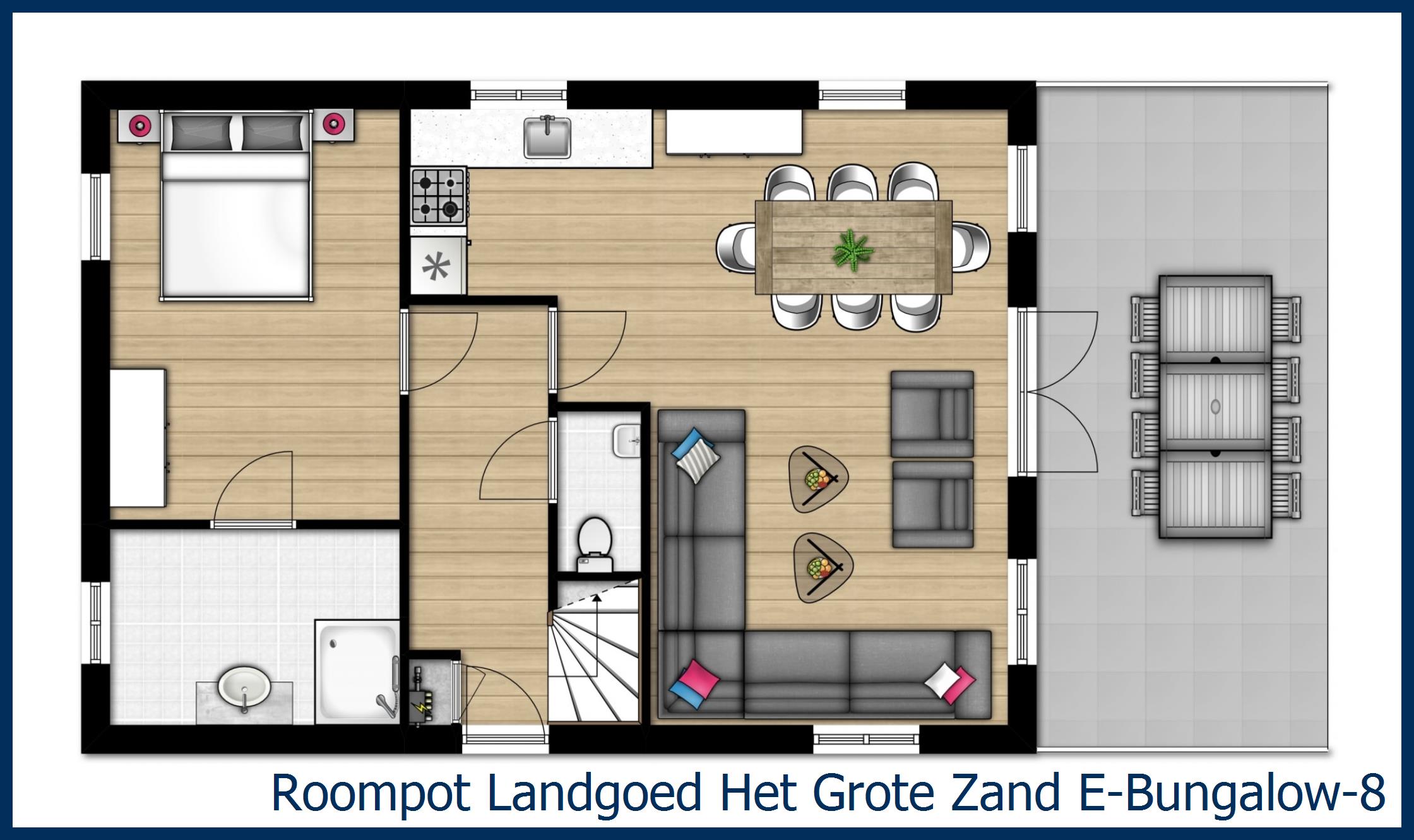 Bungalow E--8 in Het Grote Zand