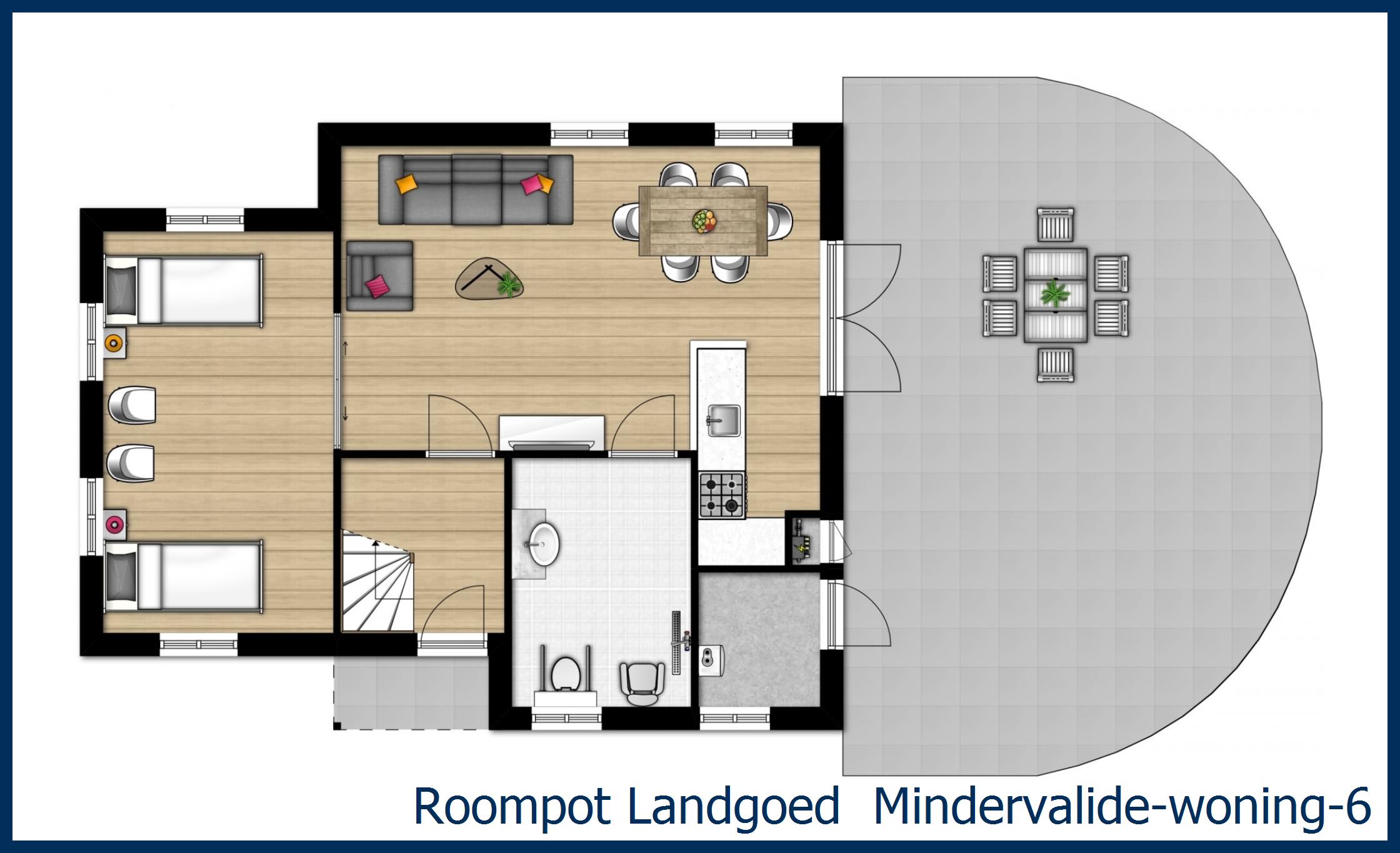Bungalow Mindervalide-woning-6 in 't Wildryck