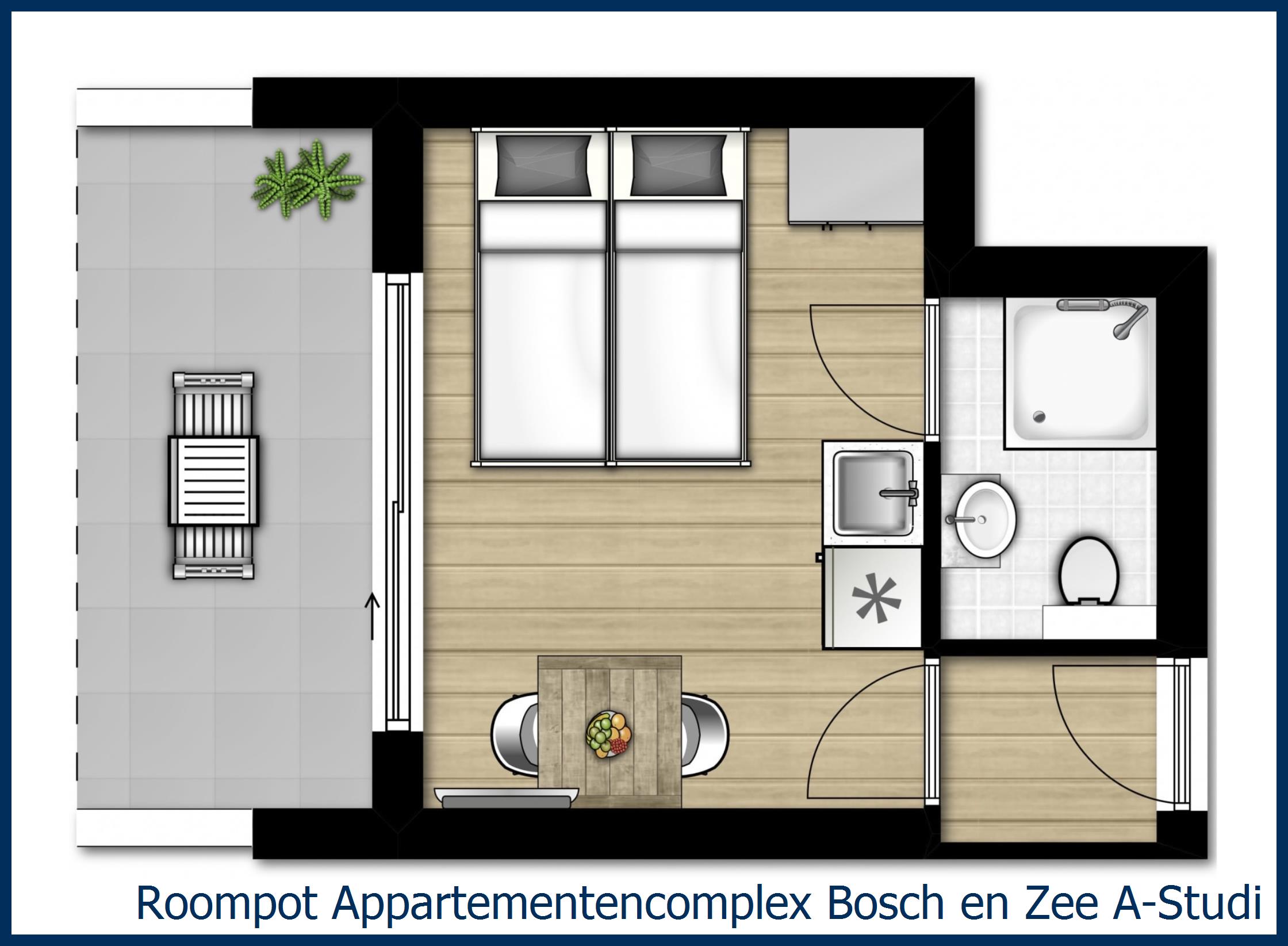 Appartement A-Studio-2-Confort à Bosch en Zee
