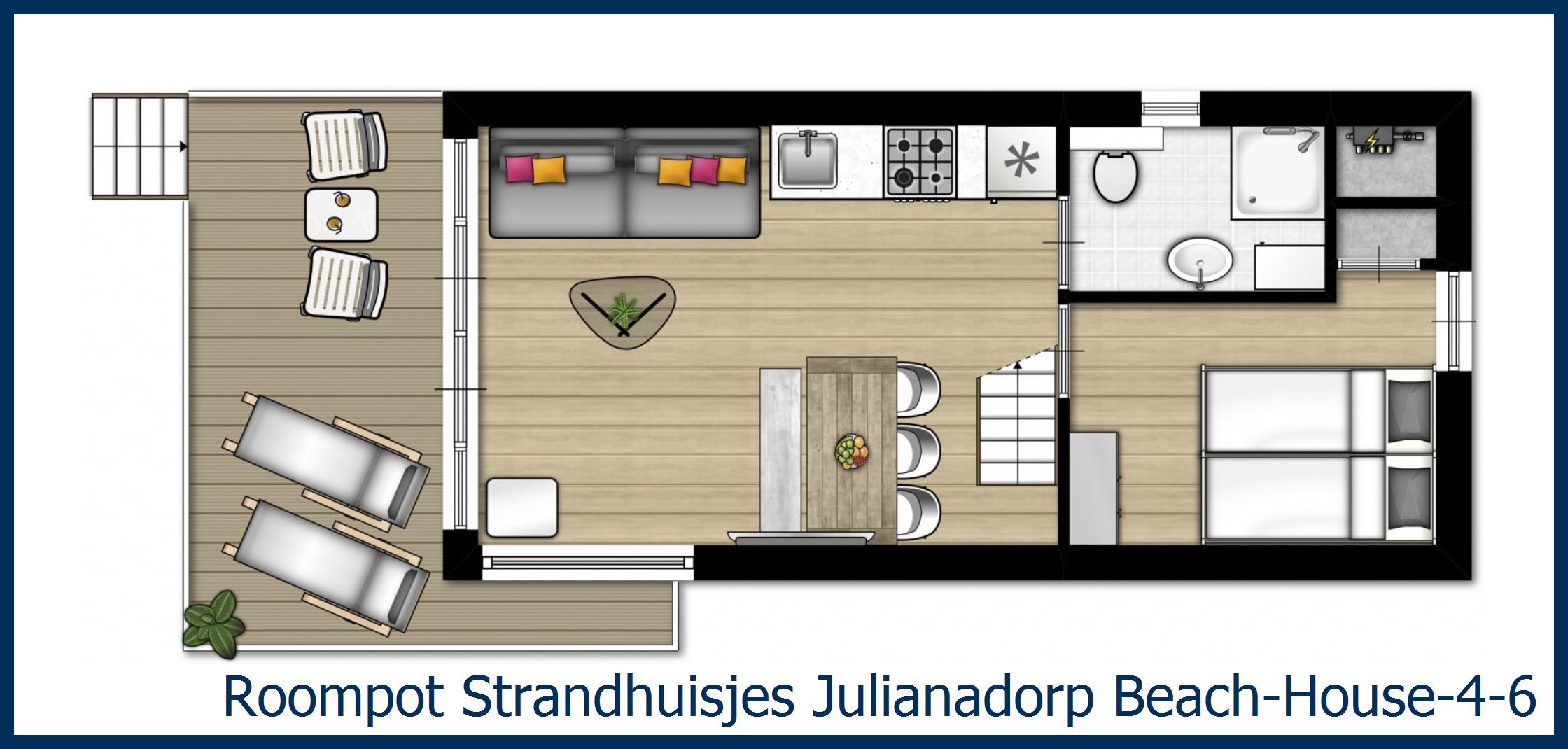 Maison de plage Beach-House-4-6 à Strandhuisjes Julianadorp